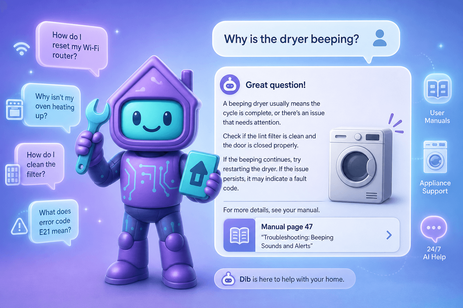 Ask Your House Anything: How Dib's AI Answers Questions From Your Manuals and Records