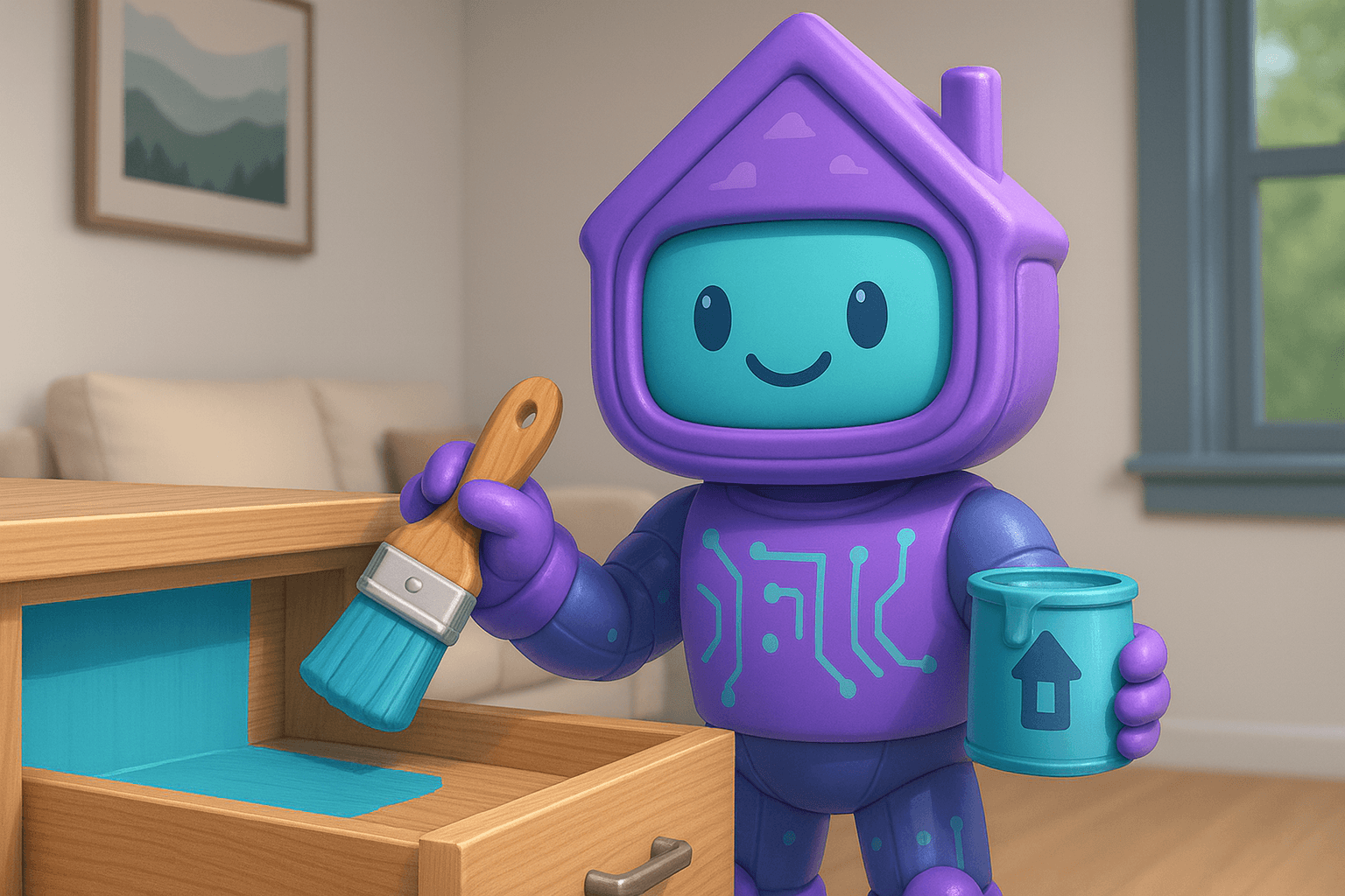 We Paint the Backs of the Drawers