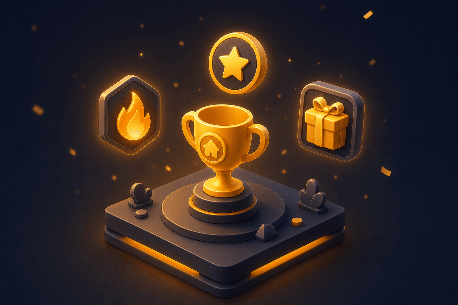 Home Quest dashboard with a daily streak, badges, and home care checklist