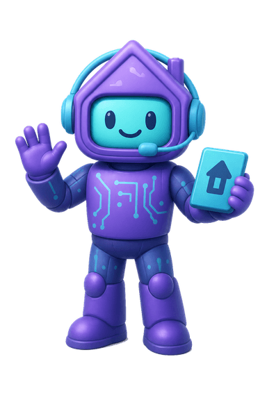 Dib support agent, wearing a headset and waving